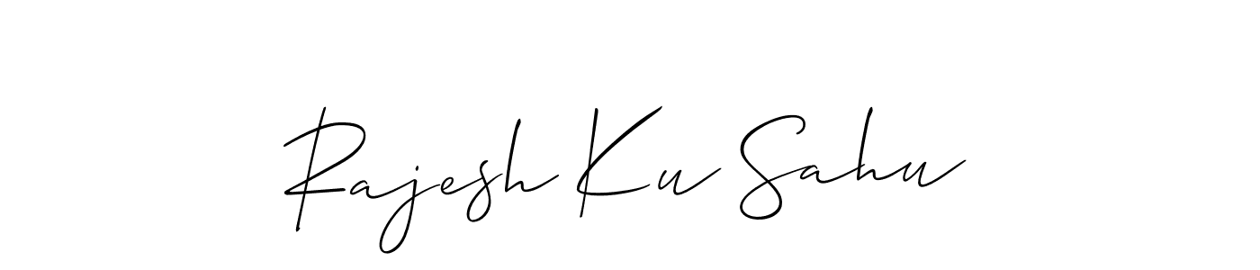 You should practise on your own different ways (Allison_Script) to write your name (Rajesh Ku Sahu) in signature. don't let someone else do it for you. Rajesh Ku Sahu signature style 2 images and pictures png